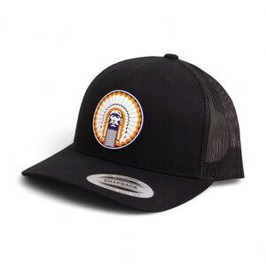 Illinois Fighting Illini Chief Illiniwek YP Snapback Hat- Black